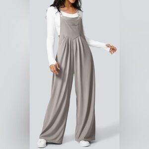 HALARA Waffle Knit adjustable Jumpsuit with pockets Large NWT